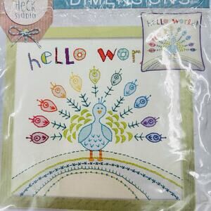 VTG Dimensions Hello World Embroidery Kit Cathy Heck Studio 10” x 10” New Seal